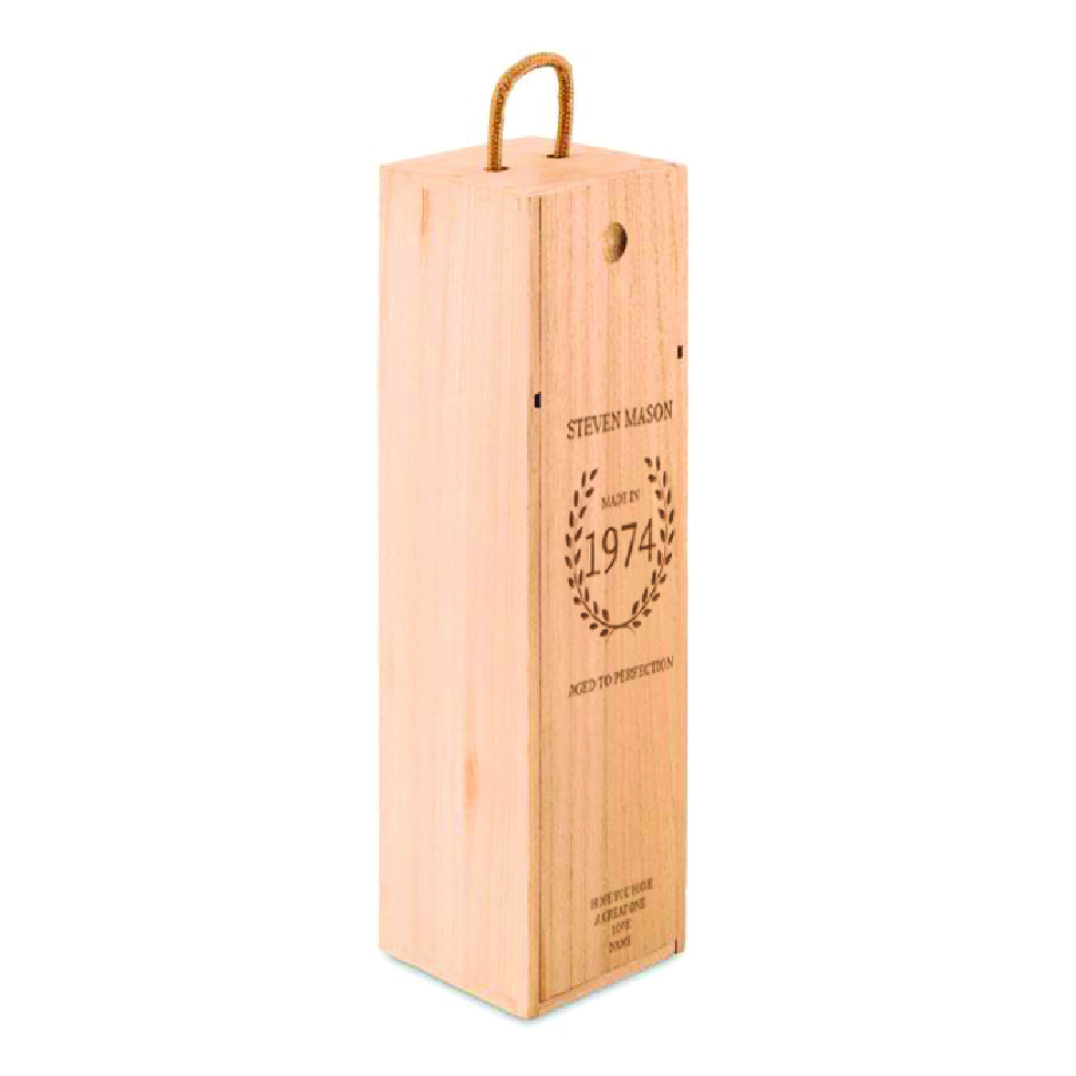 Personalised Aged to Perfection Engraved Wooden Wine Box